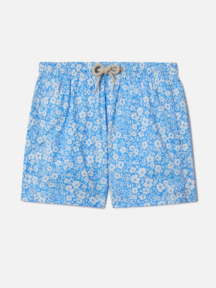 Short de bain classique Comfort Light extensible à imprimé fleuri 