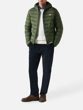 Piumino double face Courchevel in verde militare
