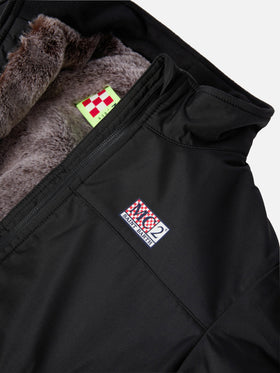 Schwarze Bomberjacke Country Jr mit Fellfutter