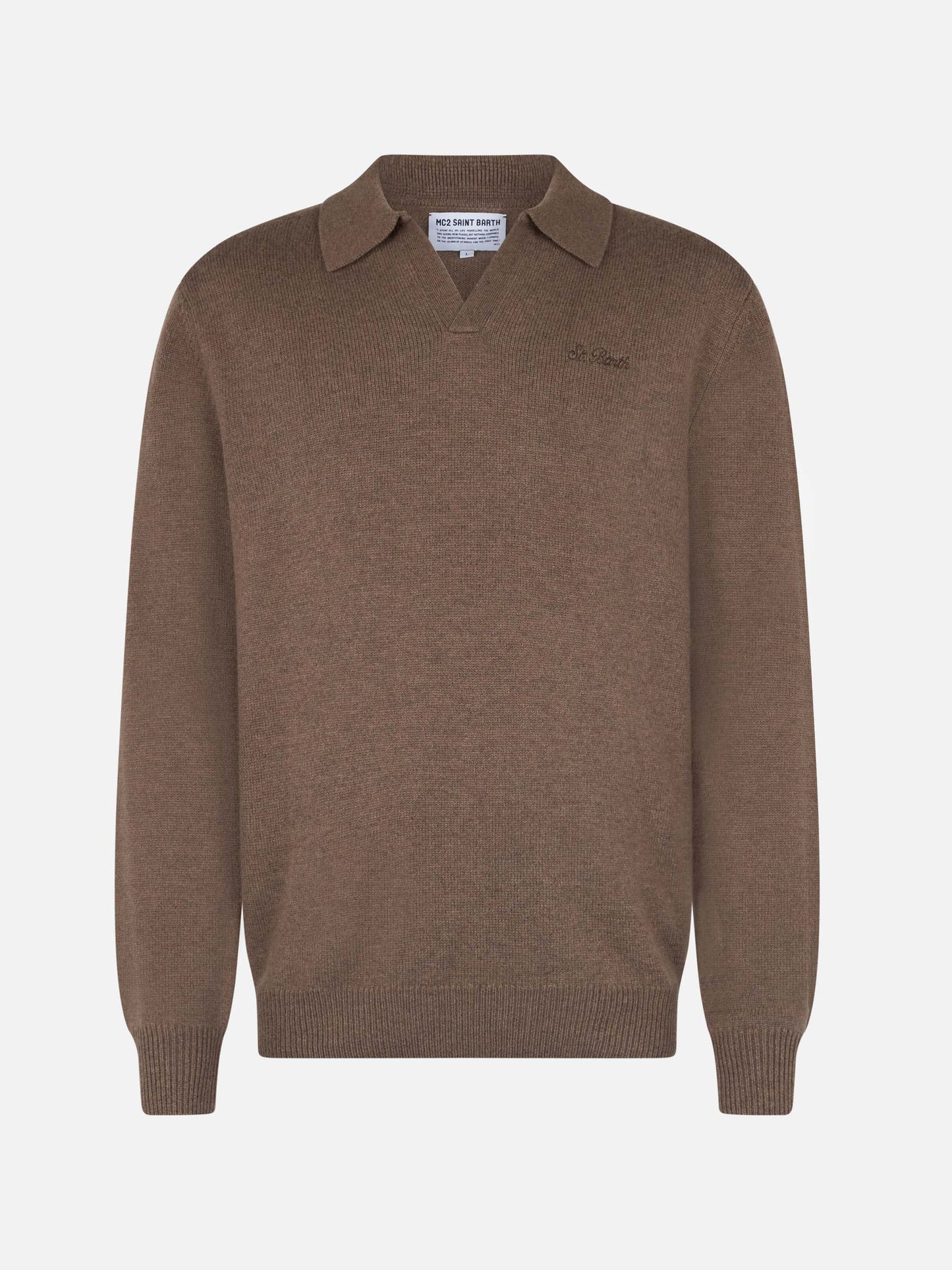 Man nut blended cashmere polo collar sweater Covent - MC2 Saint Barth