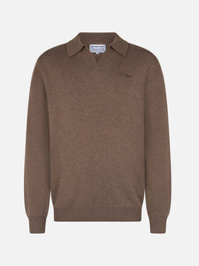 Man nut blended cashmere polo collar sweater Covent - MC2 Saint Barth