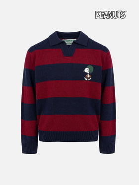 Blau-rot gestreiftes Poloshirt Covent für Jungen mit Snoopy-Aufdruck | SNOOPY PEANUTS SPECIAL EDITION