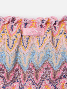 Cric multicolor raschel swim briefs in shades of pink