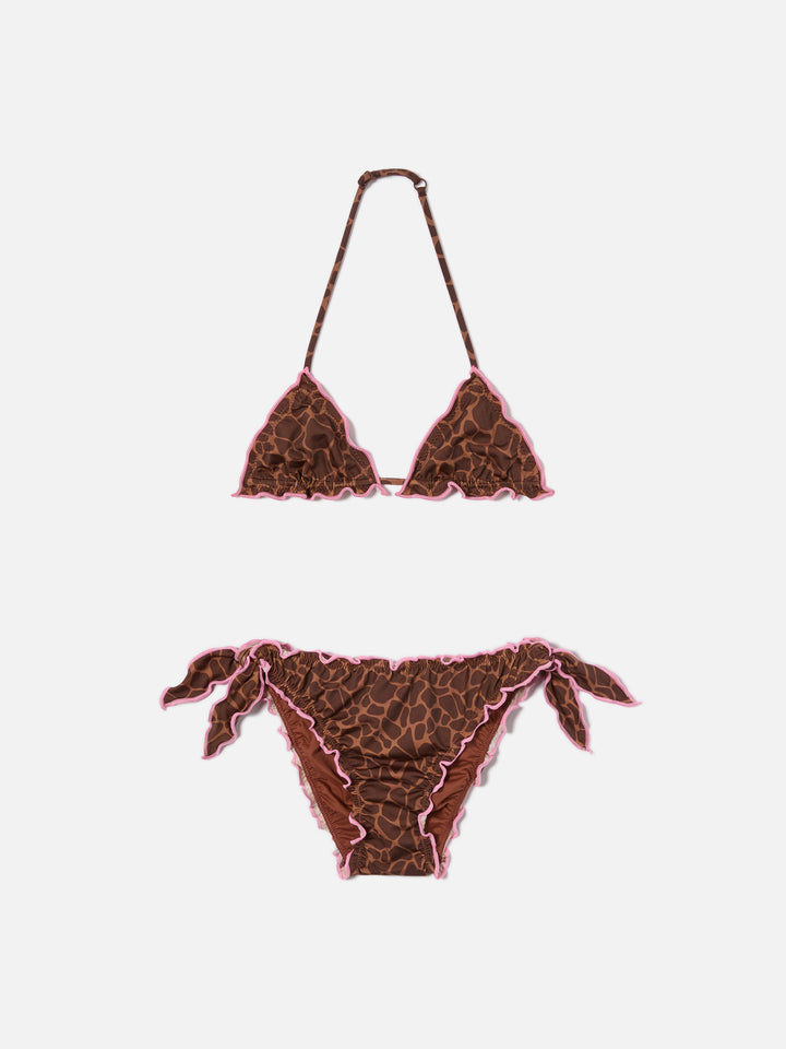 Cris stretch bikini with animal print