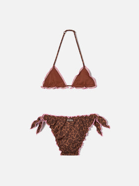 Cris stretch bikini with animal print