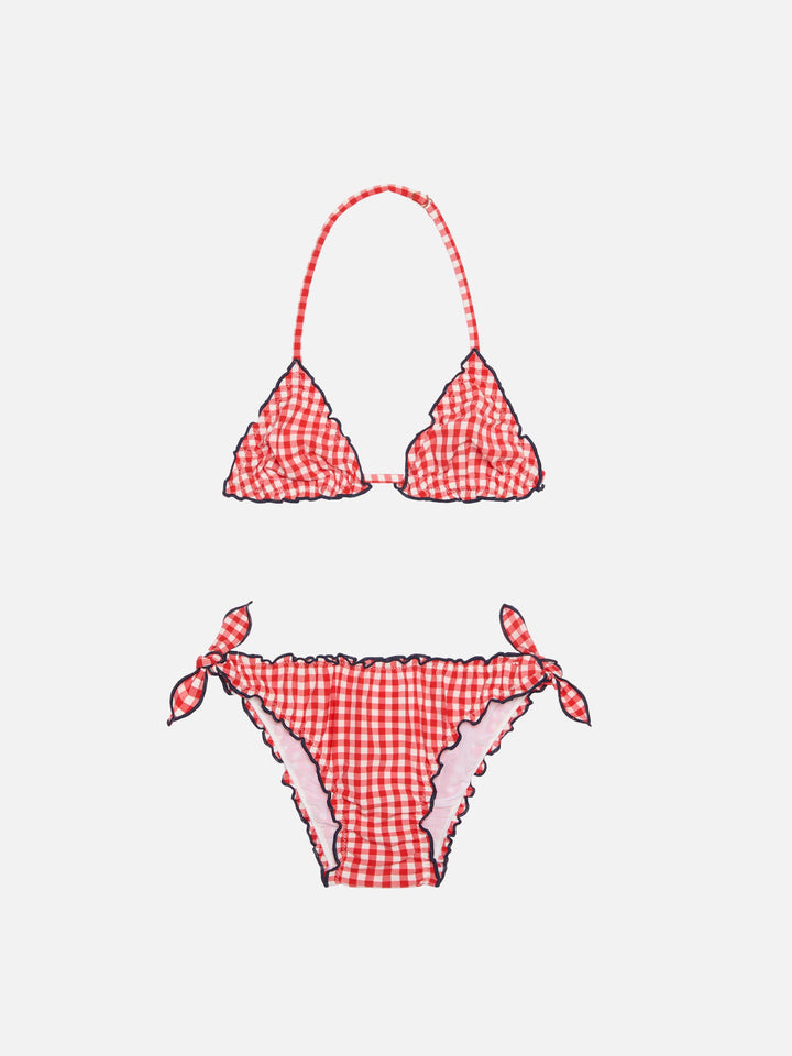 Bikini a triangolo Cris con stampa vichy