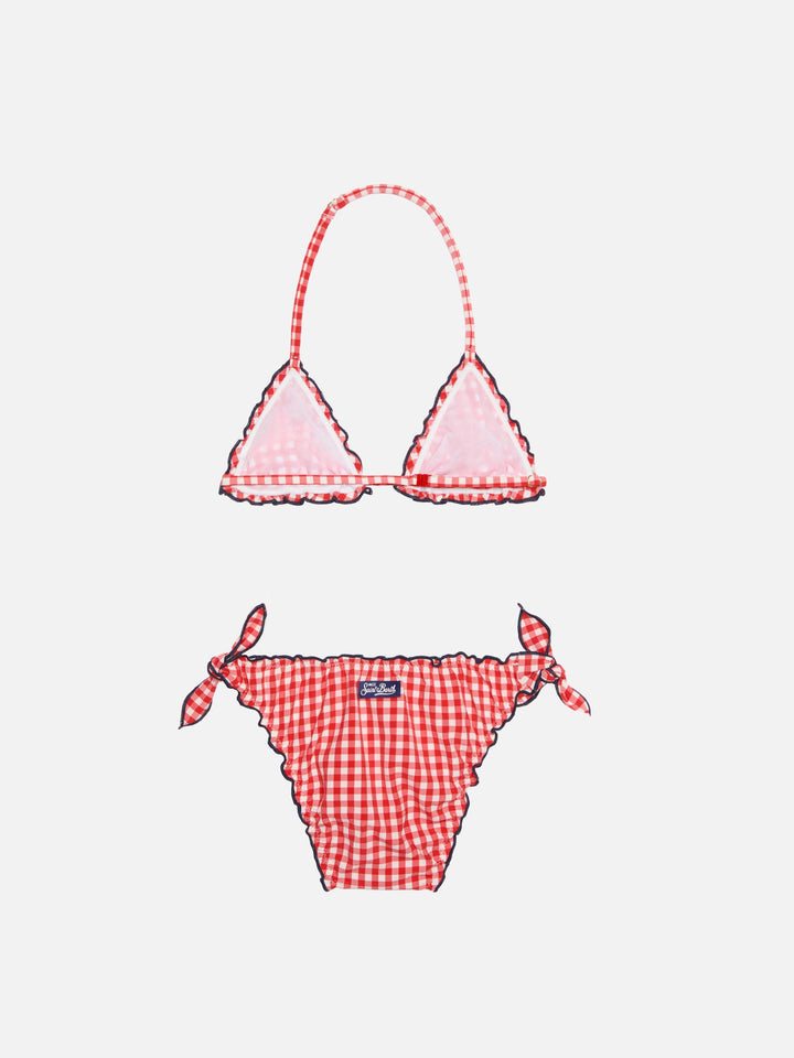 Bikini a triangolo Cris con stampa vichy