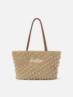 Sac cabas medium en crochet avec logo brodé 