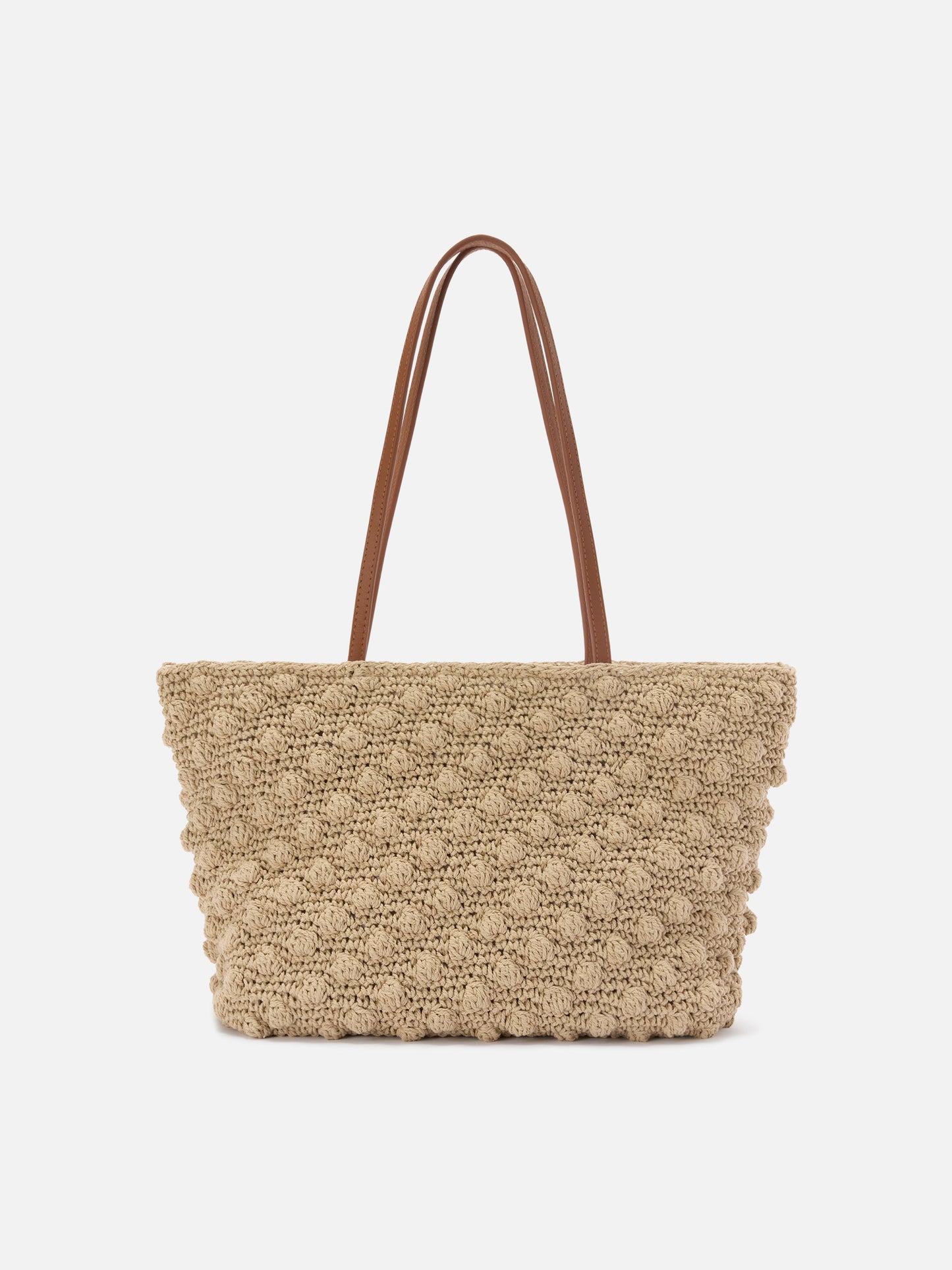 Sac cabas medium en crochet avec logo brodé 