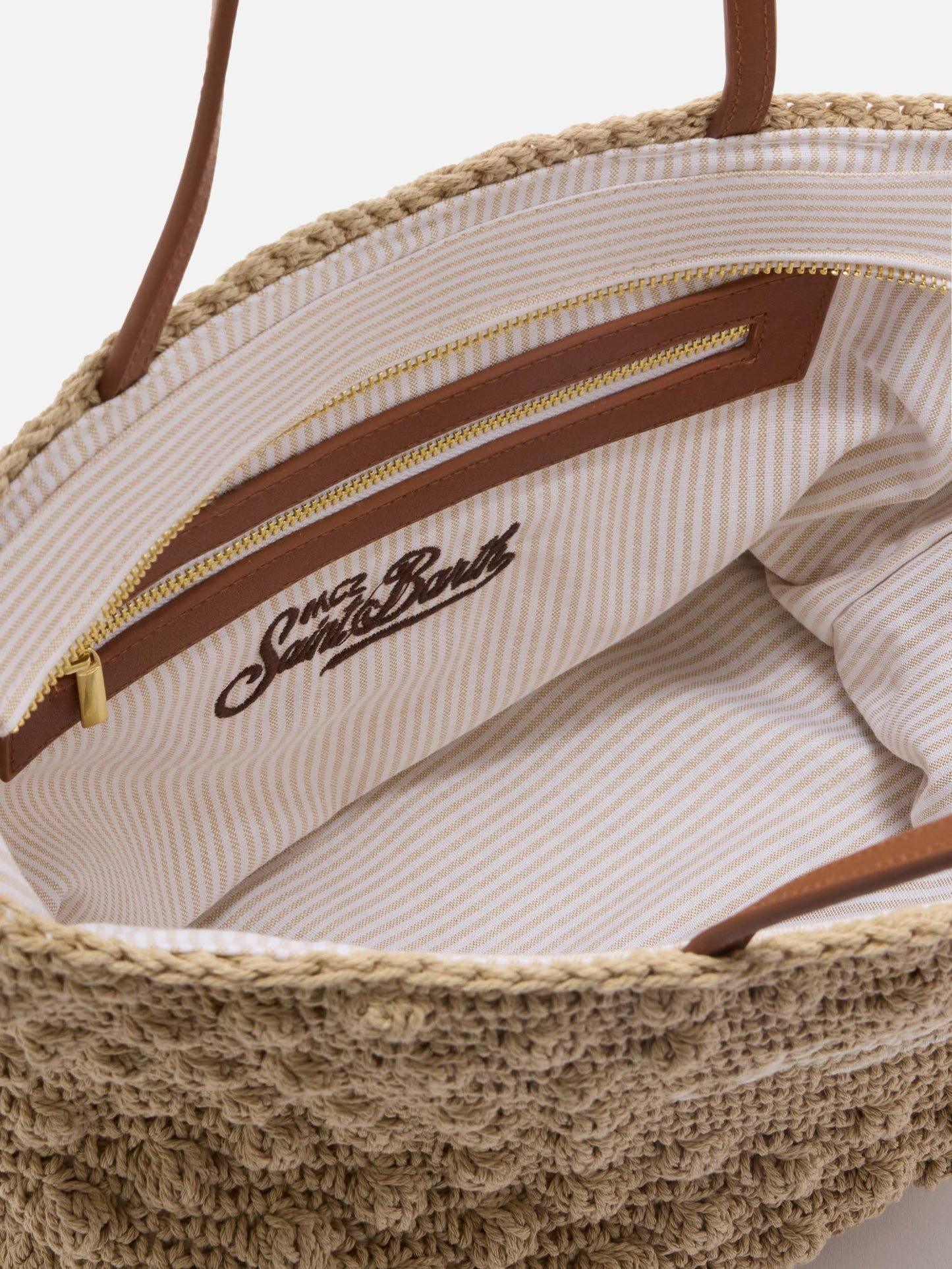 Sac cabas medium en crochet avec logo brodé 