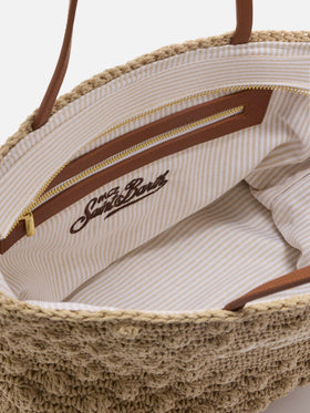 Sac cabas medium en crochet avec logo brodé 