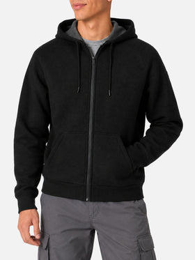 Sudadera Carrel de tejido técnico en color liso negro 