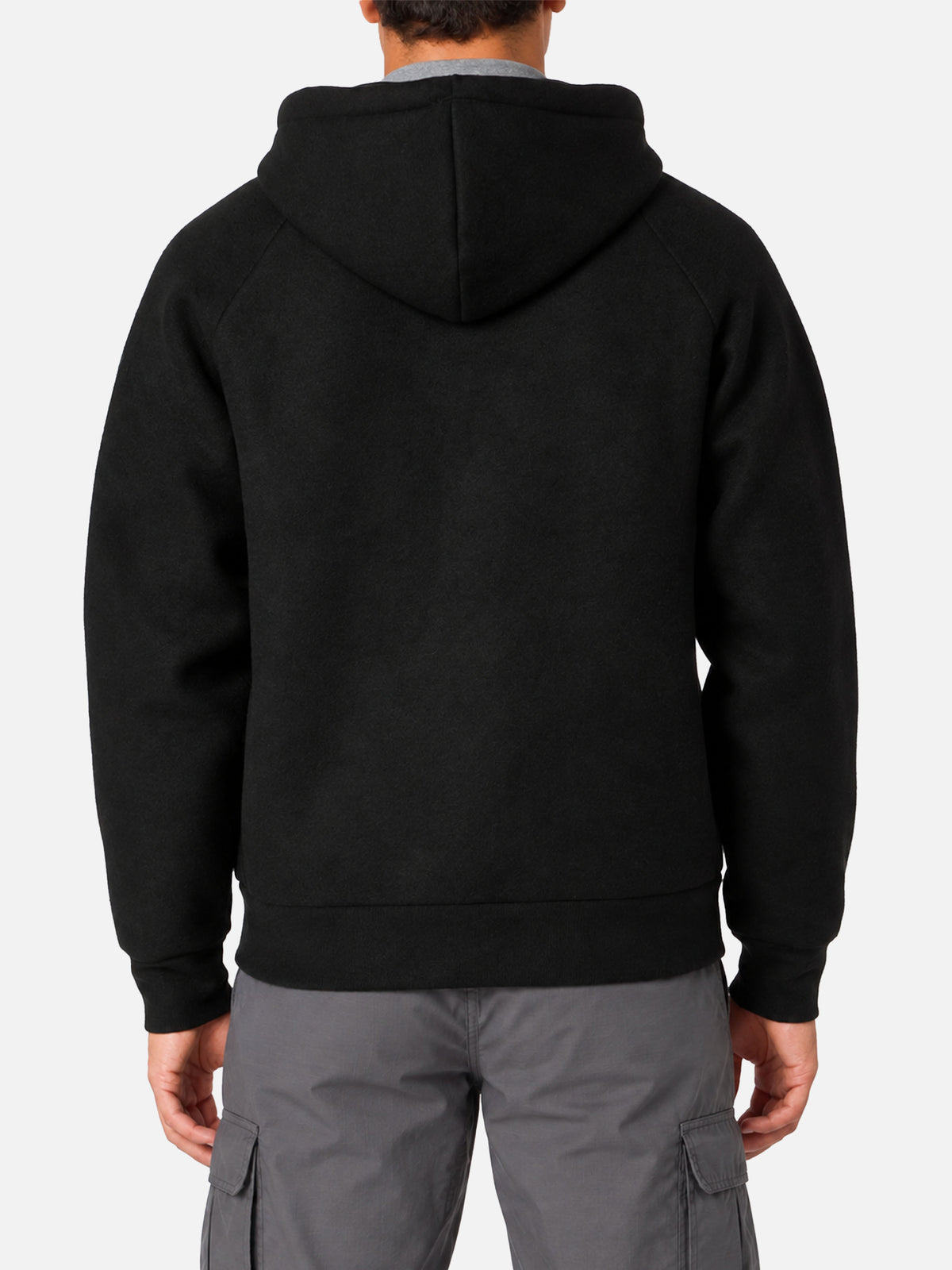 Sudadera Carrel de tejido técnico en color liso negro 