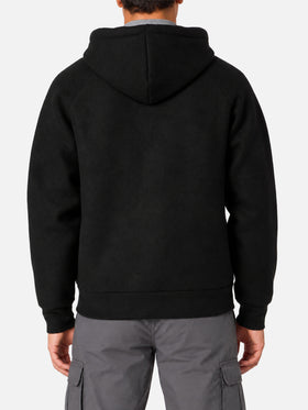 Sudadera Carrel de tejido técnico en color liso negro 
