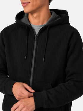 Sudadera Carrel de tejido técnico en color liso negro 