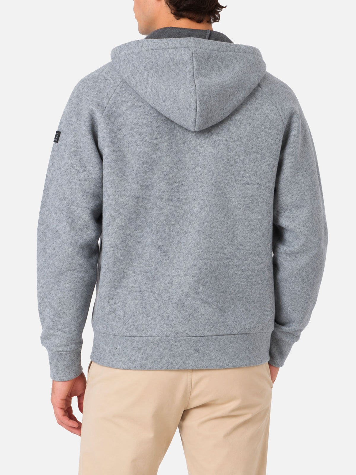 Sudadera Carrel de tejido técnico en color liso gris mélange 