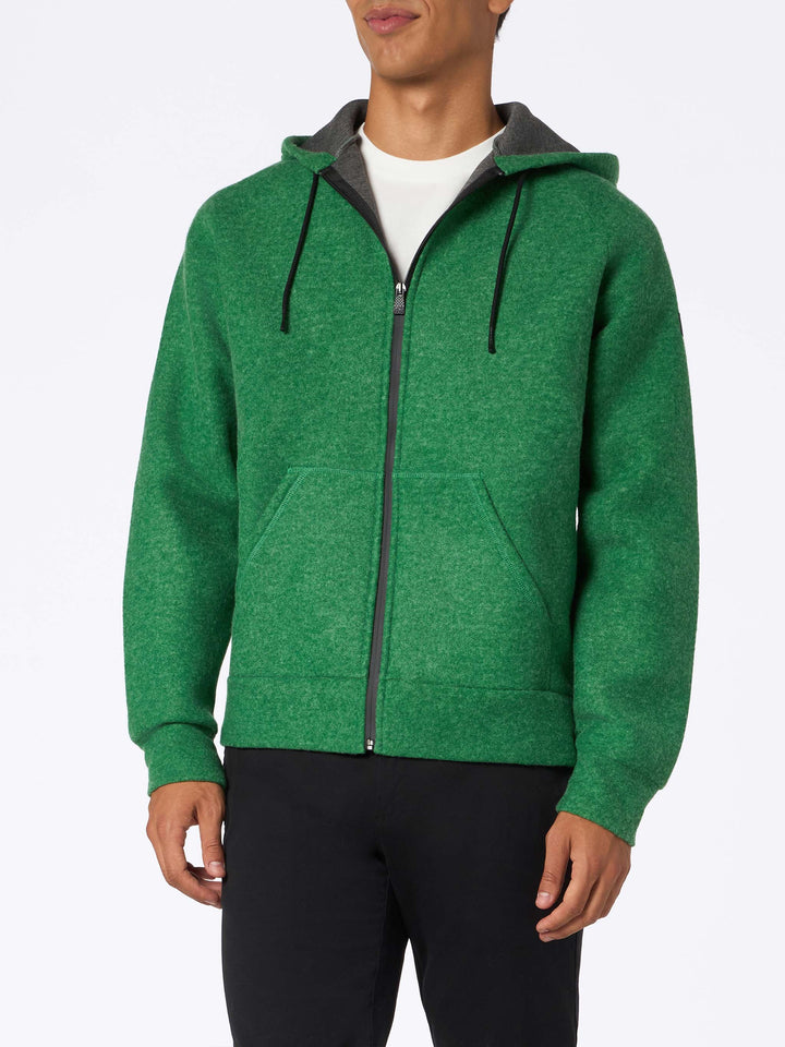 Man green technic fabric sweatshirt Carrel - MC2 Saint Barth
