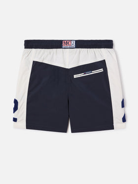 Badeshorts Cup Jr mit Streifen und Patch 