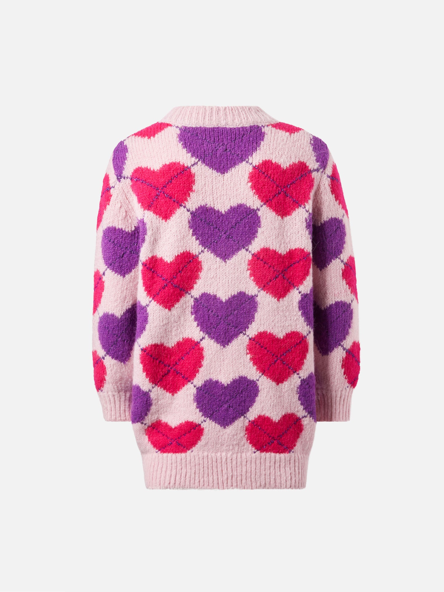 Abito a collo alto Cutie Soft lavorato a maglia con jacquard argyle