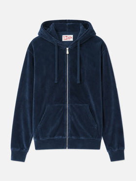 Sweat à capuche zippé en éponge Danny avec broderie St. Barth 