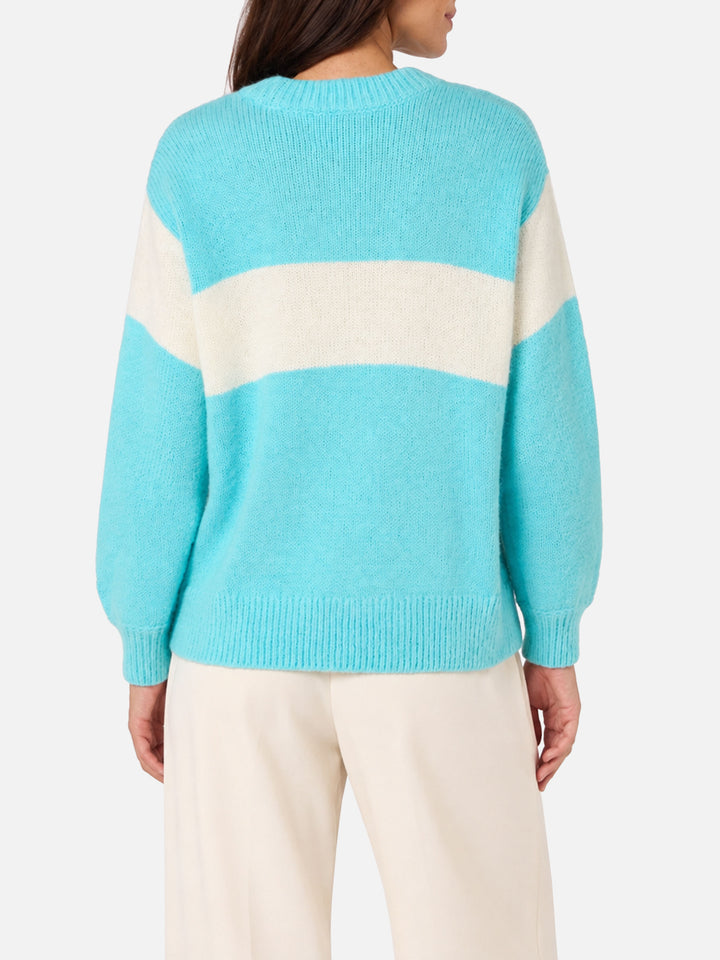 Pull Danya bleu clair avec imprimé Après Ski 