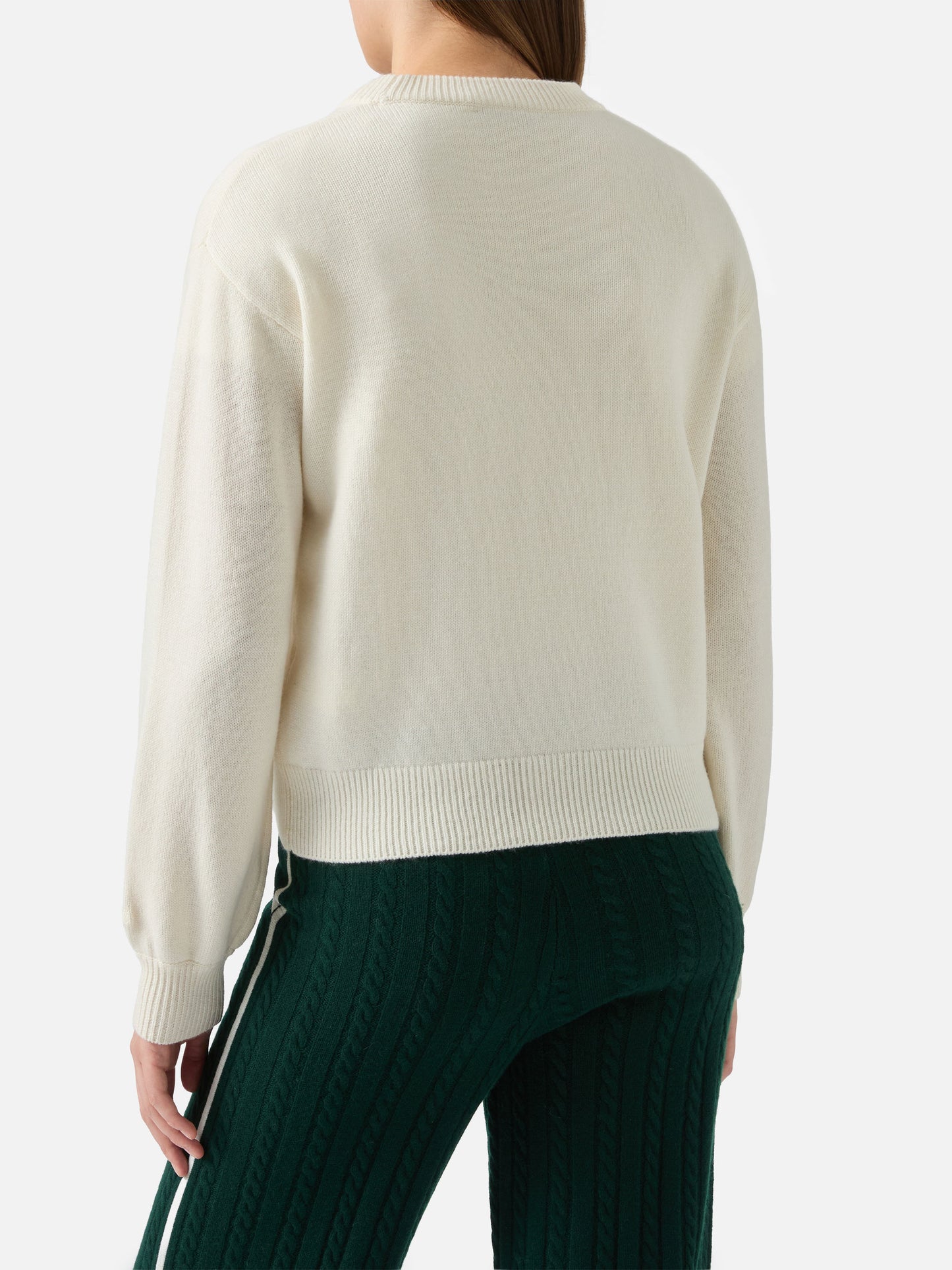 Girocollo Danya bianco con patch Cortina Habitué