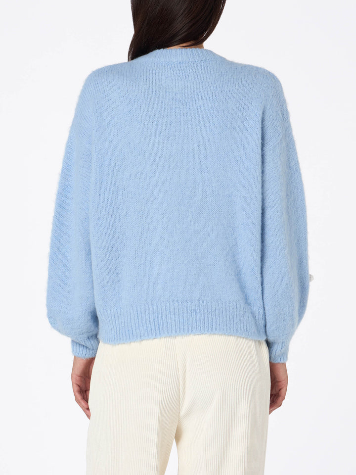 Brushed knit sweater with clouds details - MC2 Saint Barth