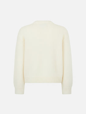 Boxy shape soft sweater Danya Jr with St. Moritz lurex jacquard