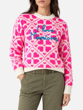 Danya brushed sweater with lettering