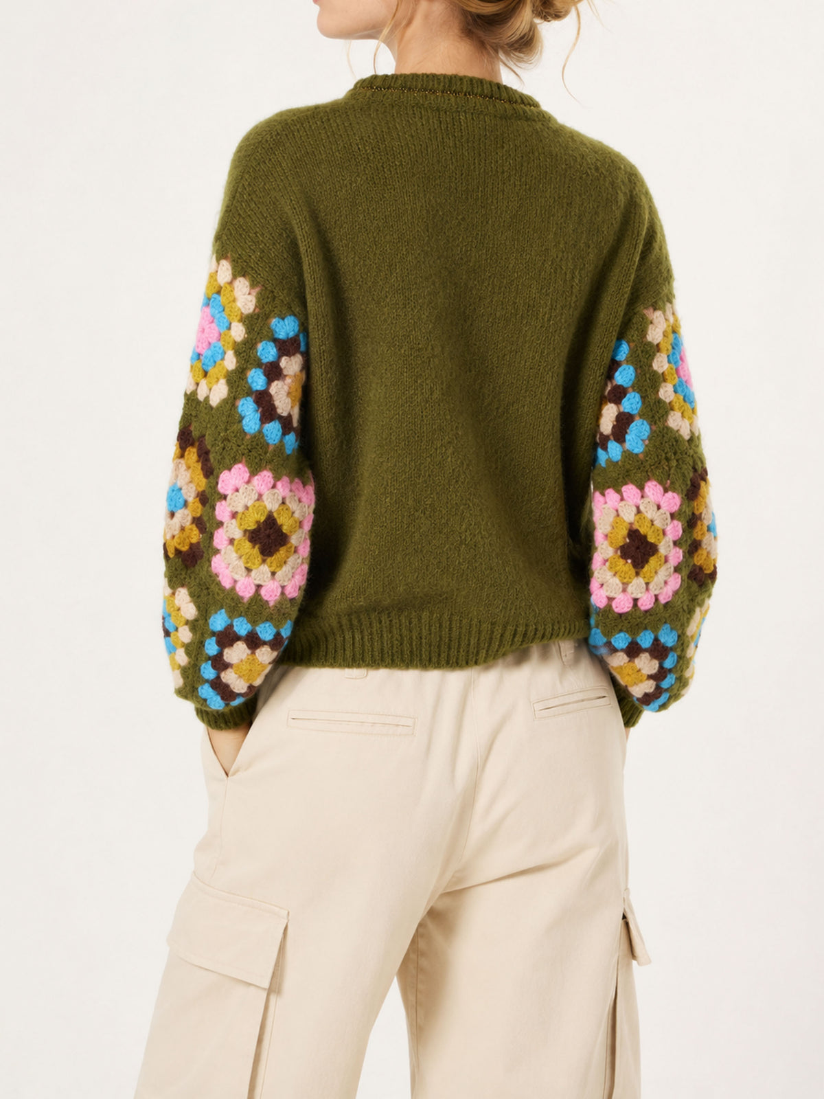 Danya Soft Crochet green sweater