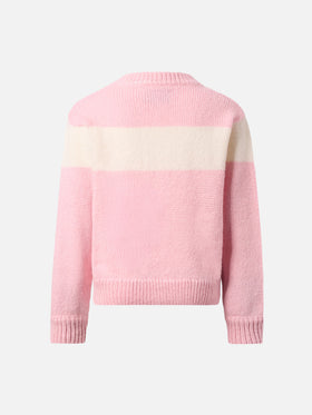 Danya Jr alpaca-blend sweater with St. Barth lurex jacquard