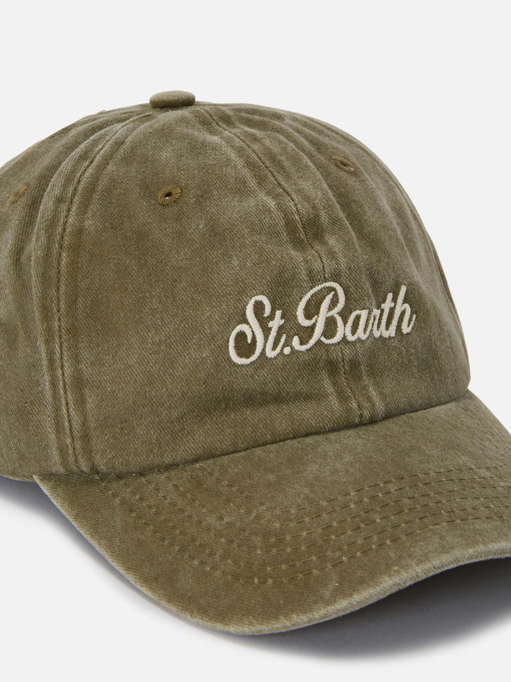 Davis dove grey cotton baseball cap with embroidered logo