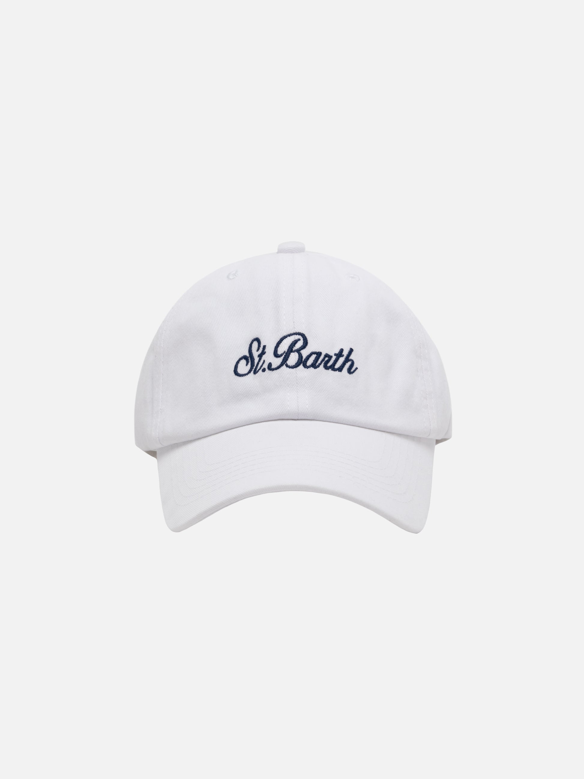 Davis white denim Ball Cap with St. Barth embroidery - MC2 Saint Barth