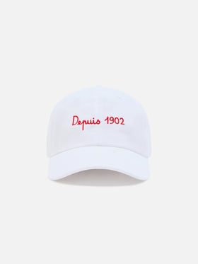 Cappellino Davis con visiera in cotone bianco e ricamo AS Cannes | AS CANNES SPECIAL EDITION