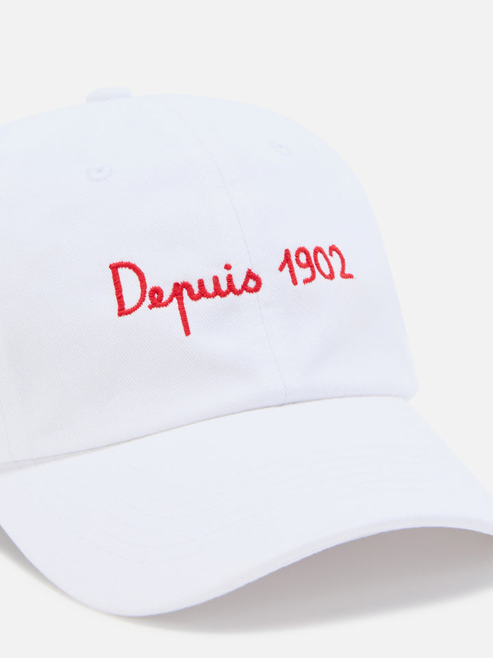 White Davis cotton baseball cap with AS Cannes embroidery | AS CANNES SPECIAL EDITION
