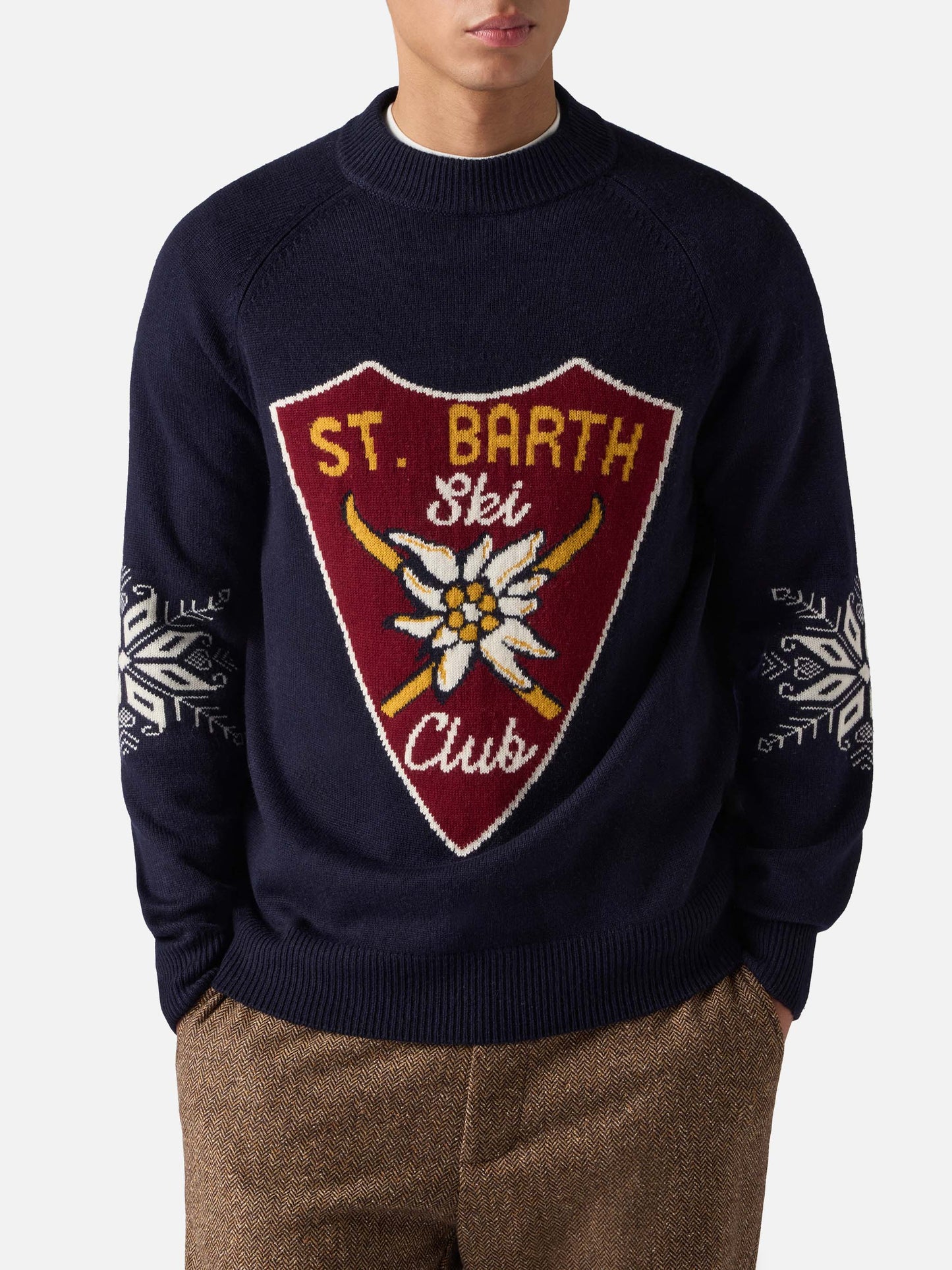 Mezzo dolcevita con stampa Alpine jacquard