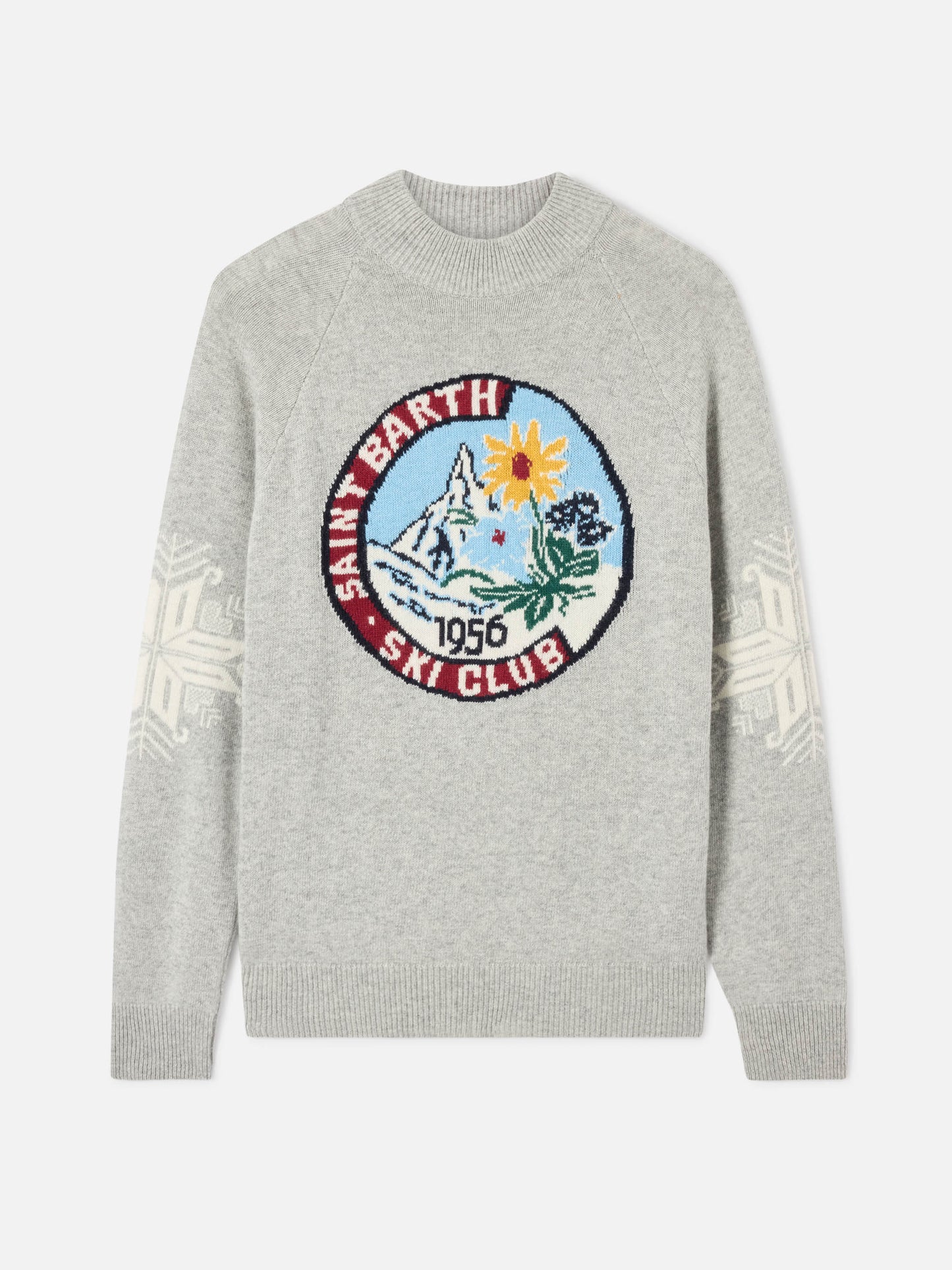 Half-turtleneck sweater Davos with Matterhorn jacquard