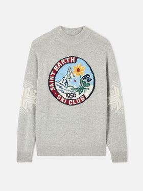Half-turtleneck sweater Davos with Matterhorn jacquard