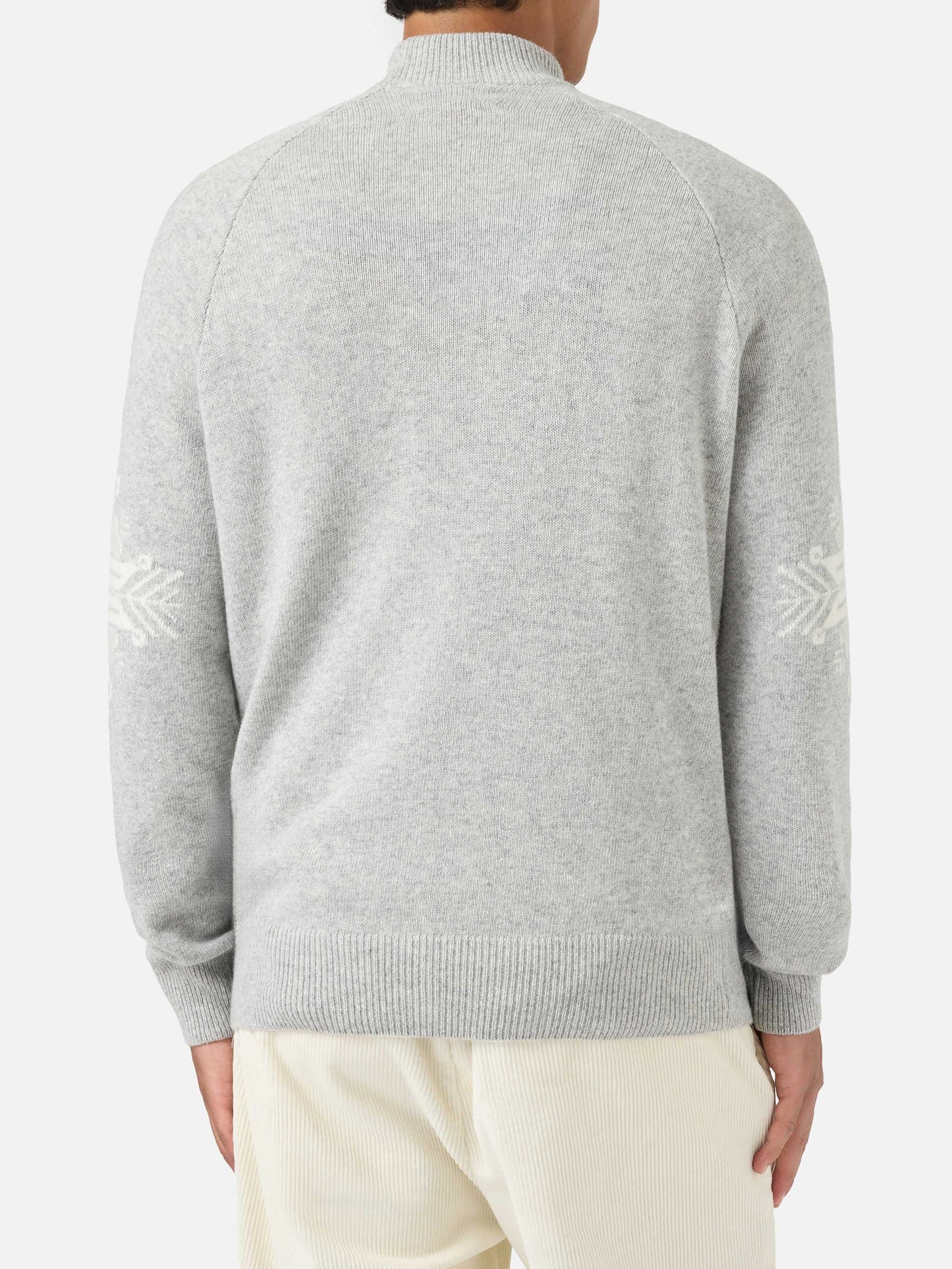 Half-turtleneck sweater Davos with Matterhorn jacquard