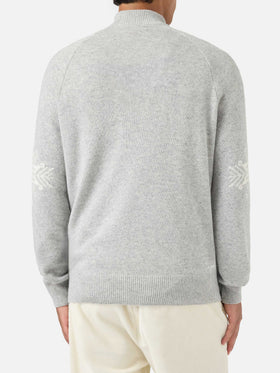 Half-turtleneck sweater Davos with Matterhorn jacquard