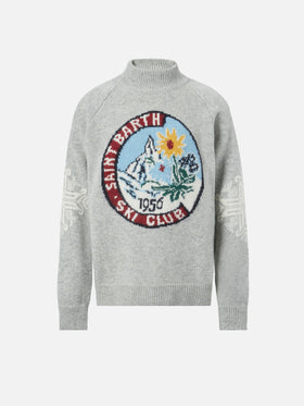 Half-turtleneck Davos with Matterhorn jacquard