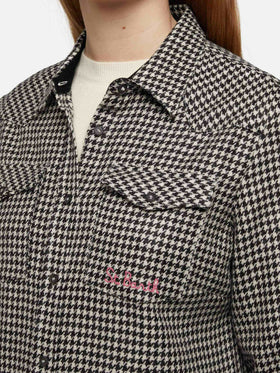 Wool shirt Deer with pied de poul print - MC2 Saint Barth