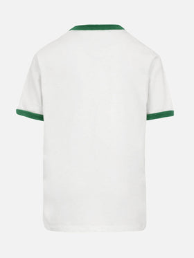 Weißes Baumwoll-T-Shirt für Jungen Dean Jr mit Australian Stickerei | AUSTRALIAN BRAND SPECIAL EDITION