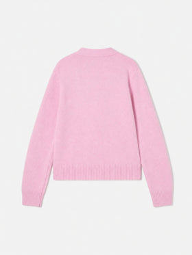 Cardigan Didy rosa con jacquard Snoopy | Special Edition