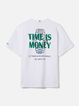 Camiseta Delmar con estampado Time Is Money y maxi gráfico en la espalda 