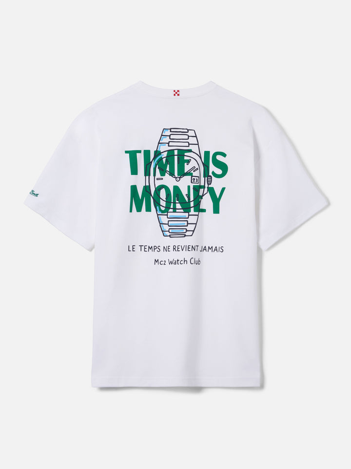 Delmar t-shirt with Time Is Money print and maxi graphic on the back