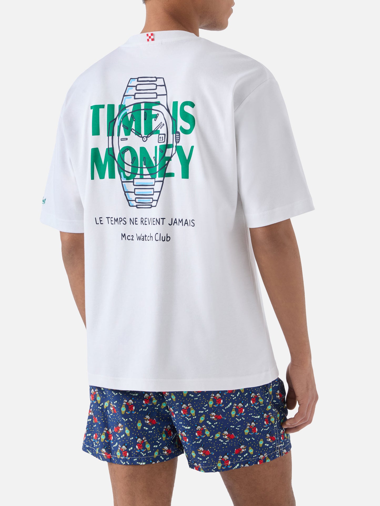 Camiseta Delmar con estampado Time Is Money y maxi gráfico en la espalda 