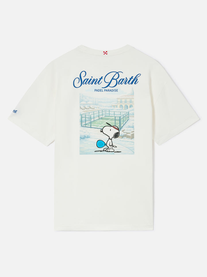 T-shirt Delmar bianca con stampa Peanuts Padel Paradise