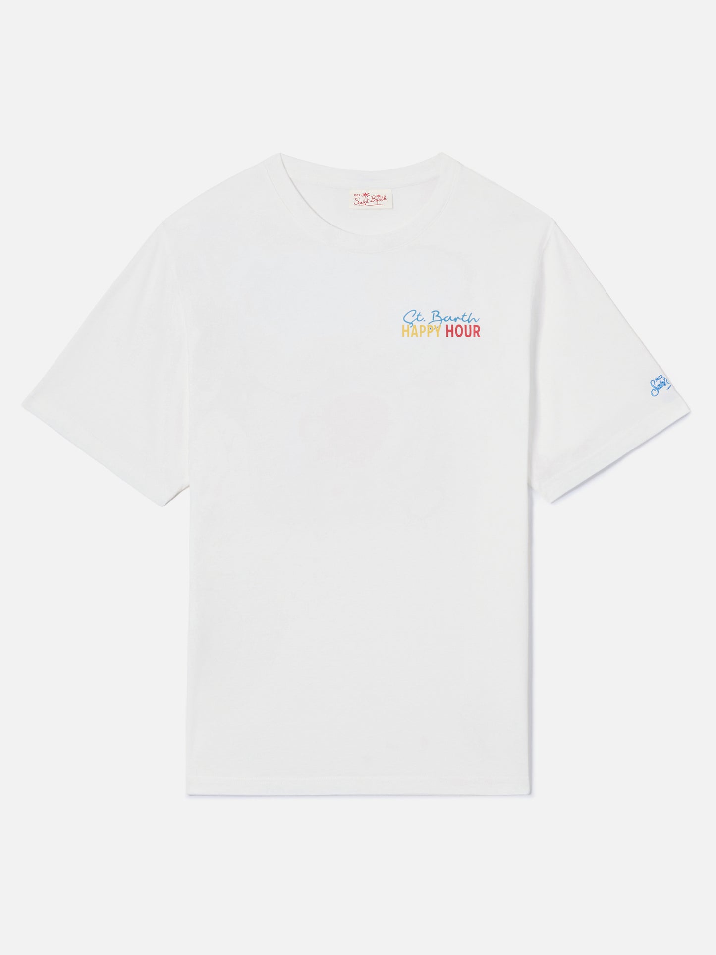 T-shirt Delmar avec imprimé St. Barth Happy Hour et maxi visuel dans le dos 