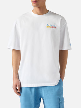 T-shirt Delmar avec imprimé St. Barth Happy Hour et maxi visuel dans le dos 